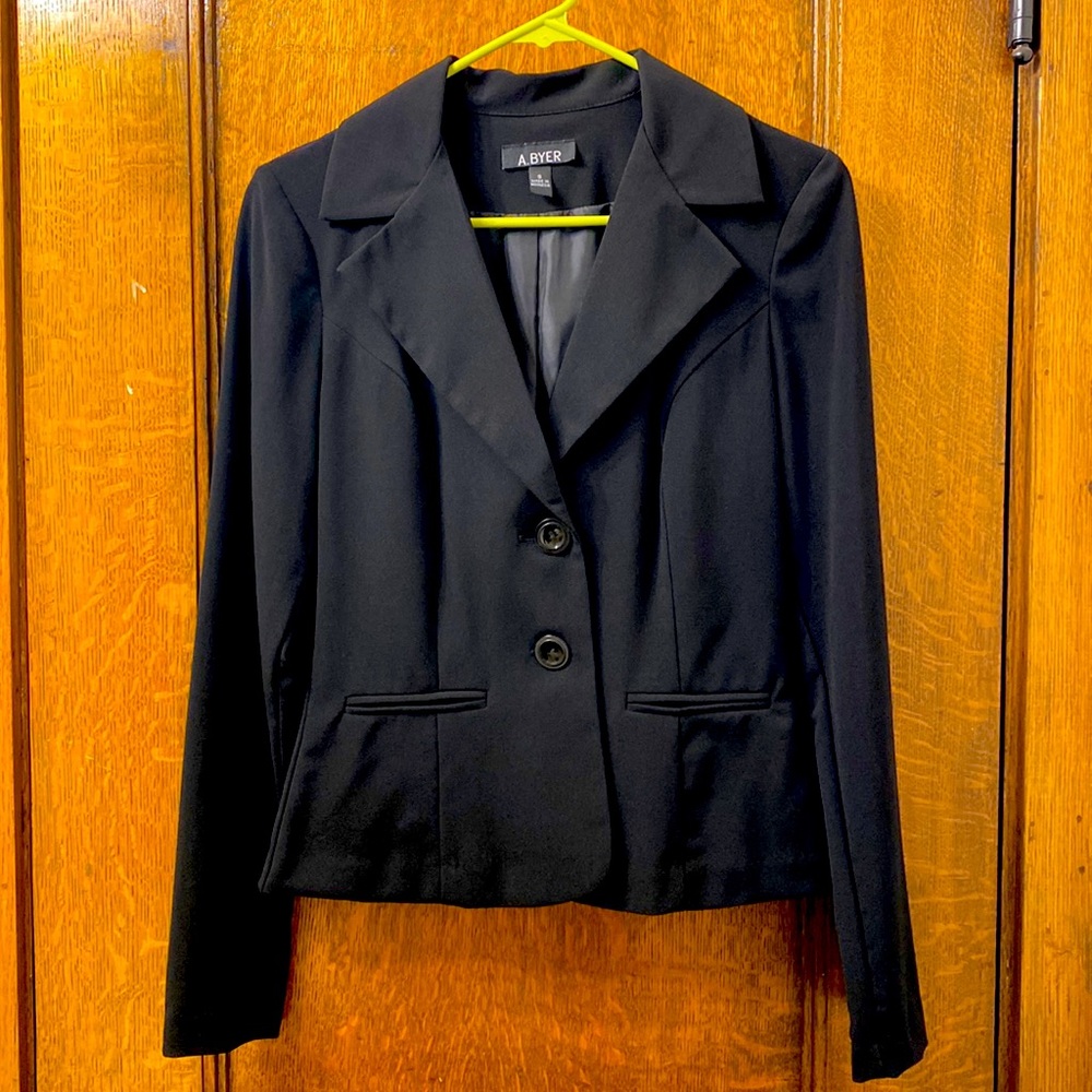 A. BYER JUNIORS SUIT JACKET BLACK SMALL NEW CONDITION